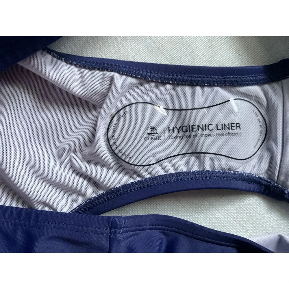 Cusphe Women's Navy Blue High Waist Swim Bottoms Size XL